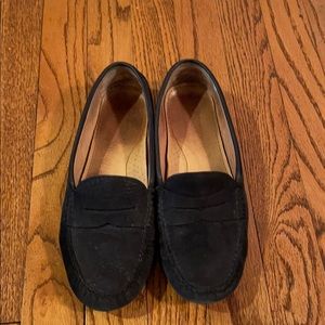 Ralph Lauren driving moccasins loafers Black suede